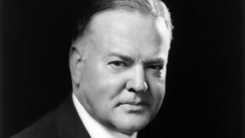 A photograph of Herbert Hoover