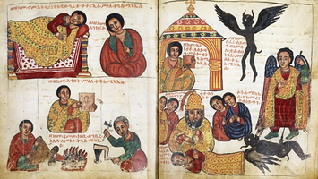An illuminated manuscript
