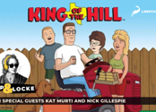 Hank Hill sits on a tractor, surrounded by his family Peggy, Bobby, and Luanne Platter. 