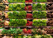 A produce section of a grocery store.