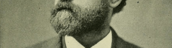 Portrait photograph of Henry George. A 1904 biography by Henry George, Jr. dates this photograph to "shortly after writing Progress and Poverty," a book published in 1879.