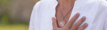 Spiritual healer expresses honesty with her hands.