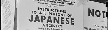 Exclusion Order posted at First and Front Streets in San Francisco.