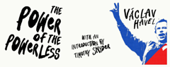 Cover elements of the 2018 Vintage edition of Havel's The Power of the Powerless, rearranged horizontally.