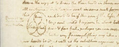 A snippet from Jefferson's letter, in his own hand.